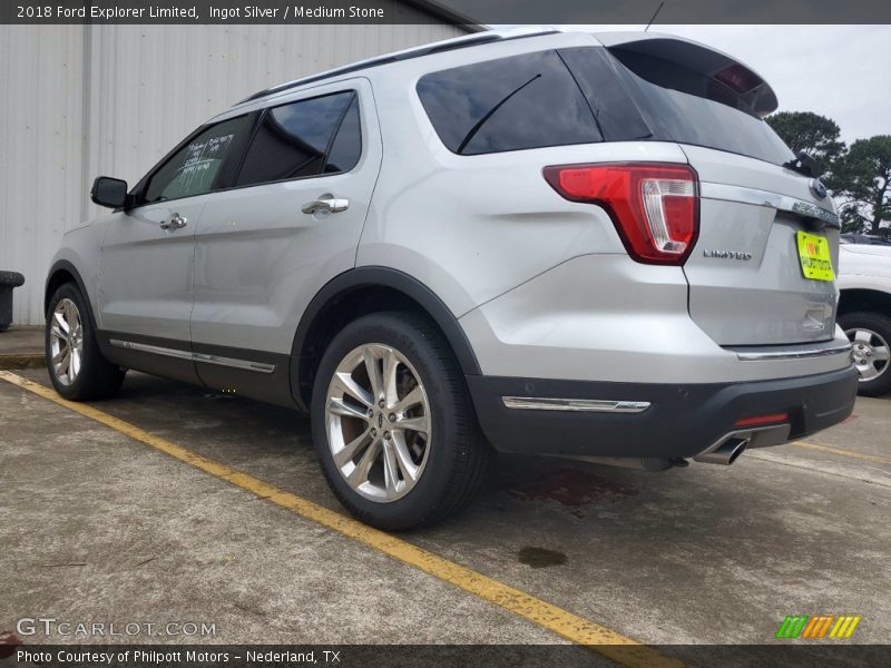 Ingot Silver / Medium Stone 2018 Ford Explorer Limited