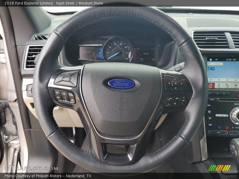 Ingot Silver / Medium Stone 2018 Ford Explorer Limited