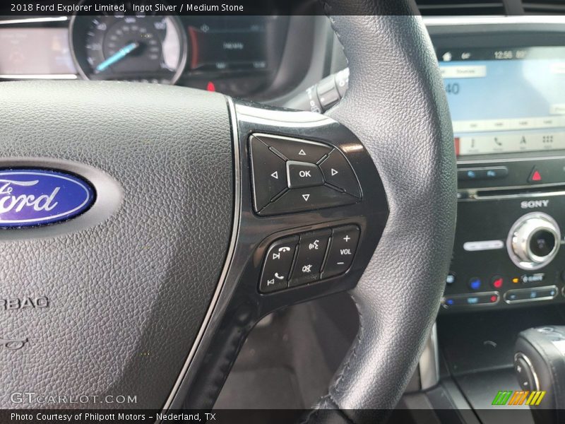 Ingot Silver / Medium Stone 2018 Ford Explorer Limited