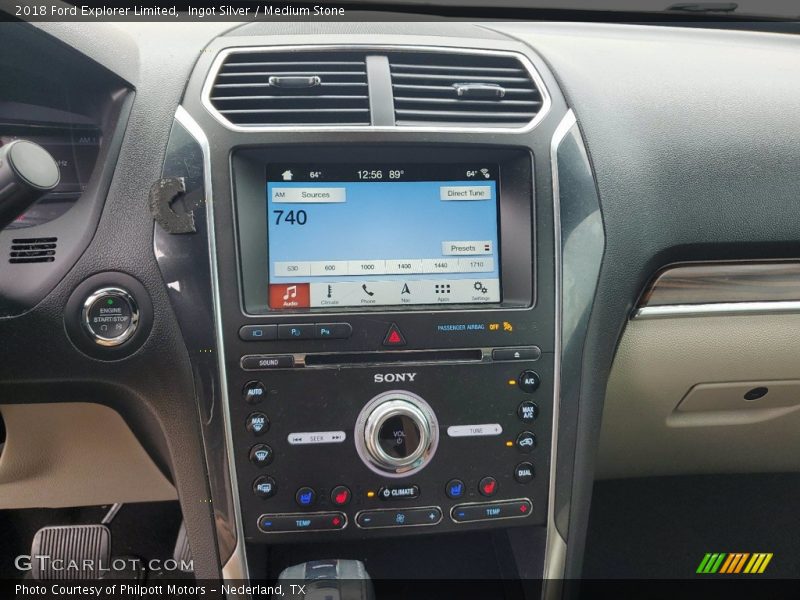 Ingot Silver / Medium Stone 2018 Ford Explorer Limited