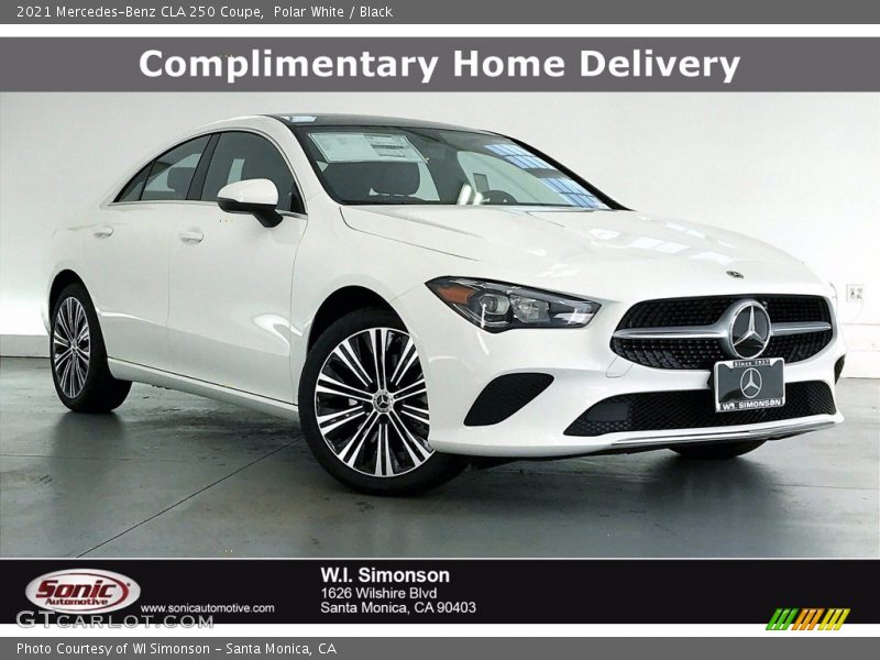 Polar White / Black 2021 Mercedes-Benz CLA 250 Coupe