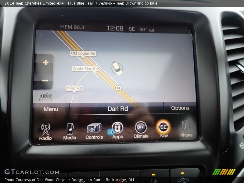 True Blue Pearl / Vesuvio - Jeep Brown/Indigo Blue 2014 Jeep Cherokee Limited 4x4