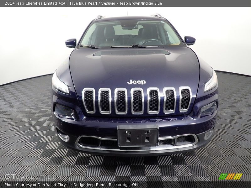 True Blue Pearl / Vesuvio - Jeep Brown/Indigo Blue 2014 Jeep Cherokee Limited 4x4