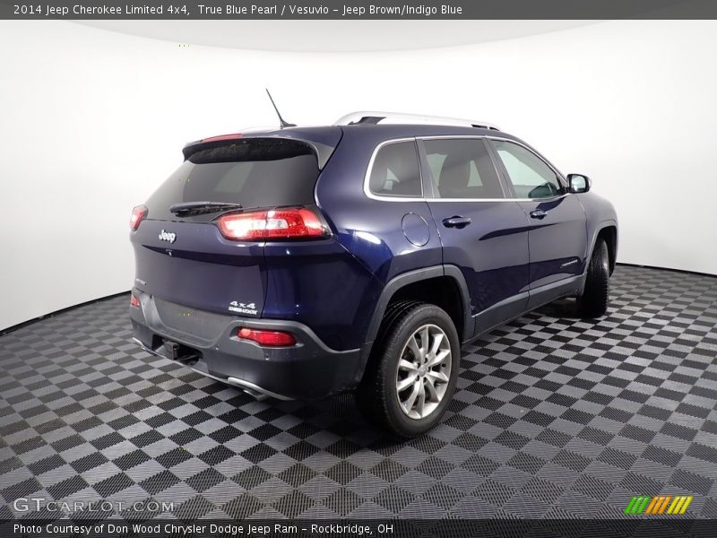 True Blue Pearl / Vesuvio - Jeep Brown/Indigo Blue 2014 Jeep Cherokee Limited 4x4