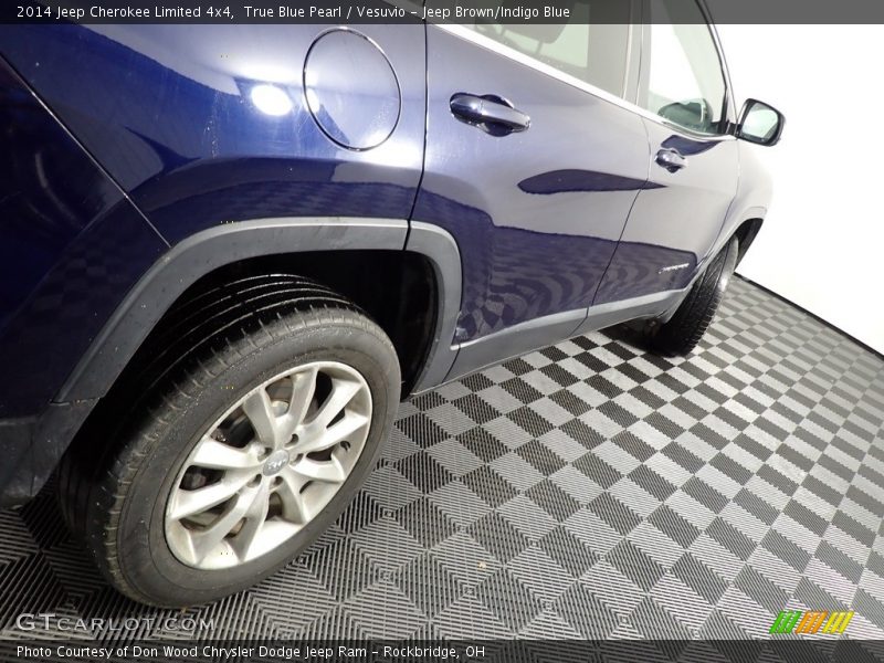 True Blue Pearl / Vesuvio - Jeep Brown/Indigo Blue 2014 Jeep Cherokee Limited 4x4