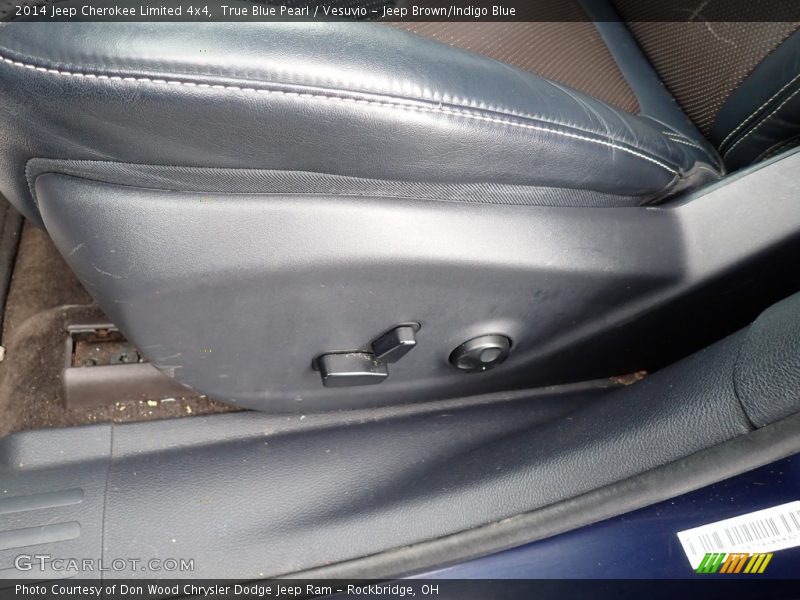 True Blue Pearl / Vesuvio - Jeep Brown/Indigo Blue 2014 Jeep Cherokee Limited 4x4