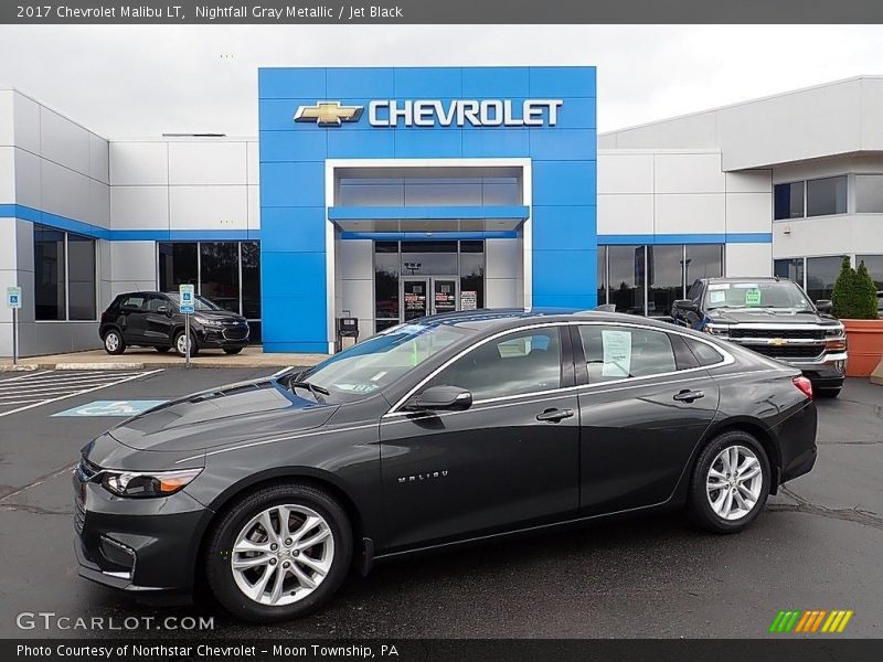 Nightfall Gray Metallic / Jet Black 2017 Chevrolet Malibu LT