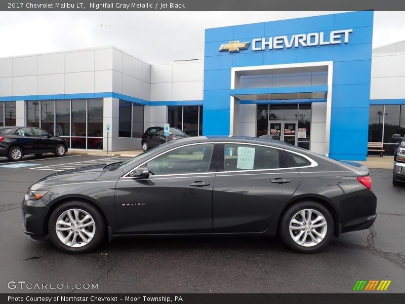 Nightfall Gray Metallic / Jet Black 2017 Chevrolet Malibu LT