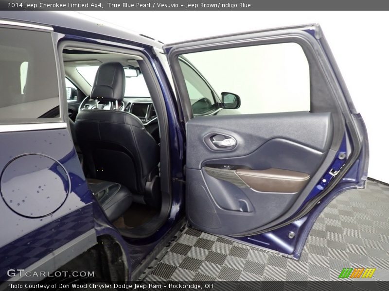 True Blue Pearl / Vesuvio - Jeep Brown/Indigo Blue 2014 Jeep Cherokee Limited 4x4