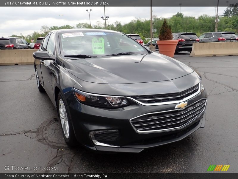 Nightfall Gray Metallic / Jet Black 2017 Chevrolet Malibu LT