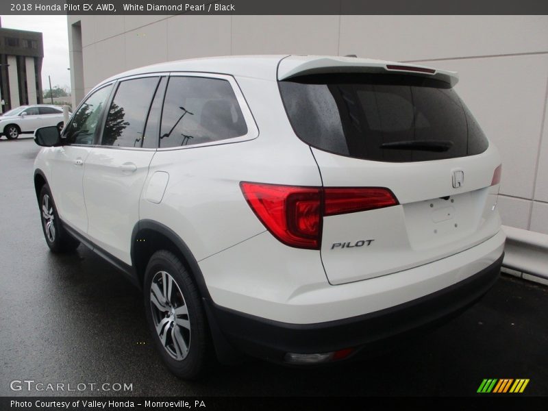 White Diamond Pearl / Black 2018 Honda Pilot EX AWD