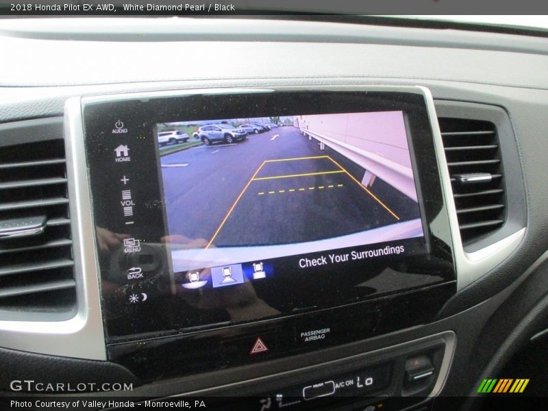 White Diamond Pearl / Black 2018 Honda Pilot EX AWD