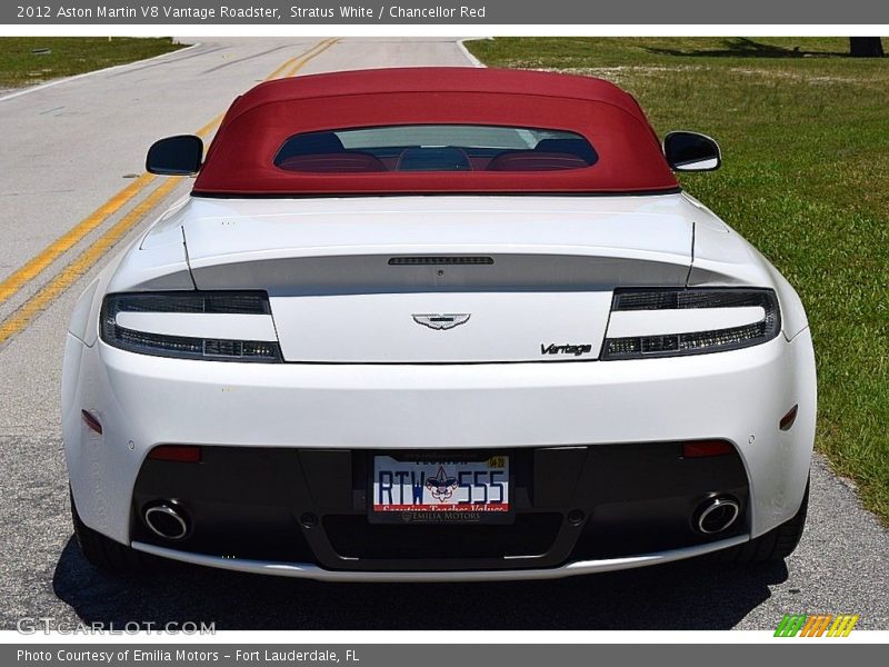 Stratus White / Chancellor Red 2012 Aston Martin V8 Vantage Roadster