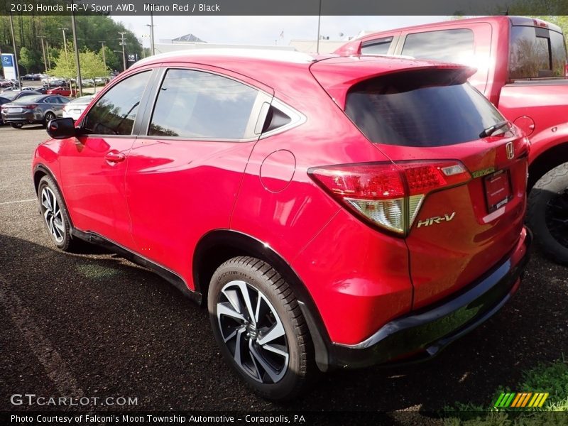 Milano Red / Black 2019 Honda HR-V Sport AWD