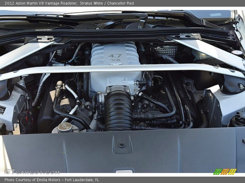 Stratus White / Chancellor Red 2012 Aston Martin V8 Vantage Roadster
