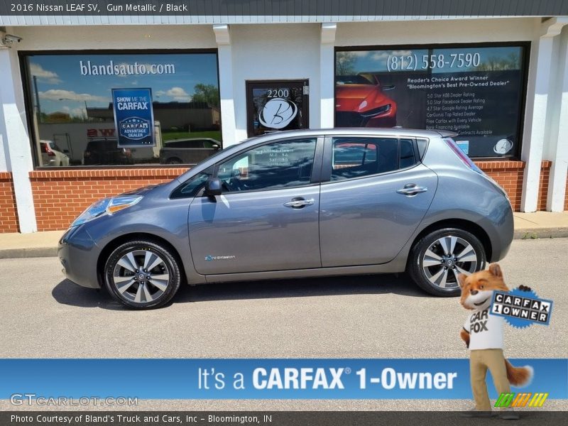 Gun Metallic / Black 2016 Nissan LEAF SV