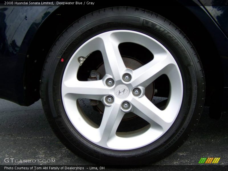 Deepwater Blue / Gray 2008 Hyundai Sonata Limited