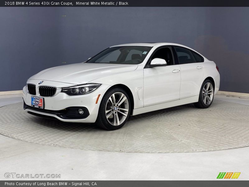 Mineral White Metallic / Black 2018 BMW 4 Series 430i Gran Coupe