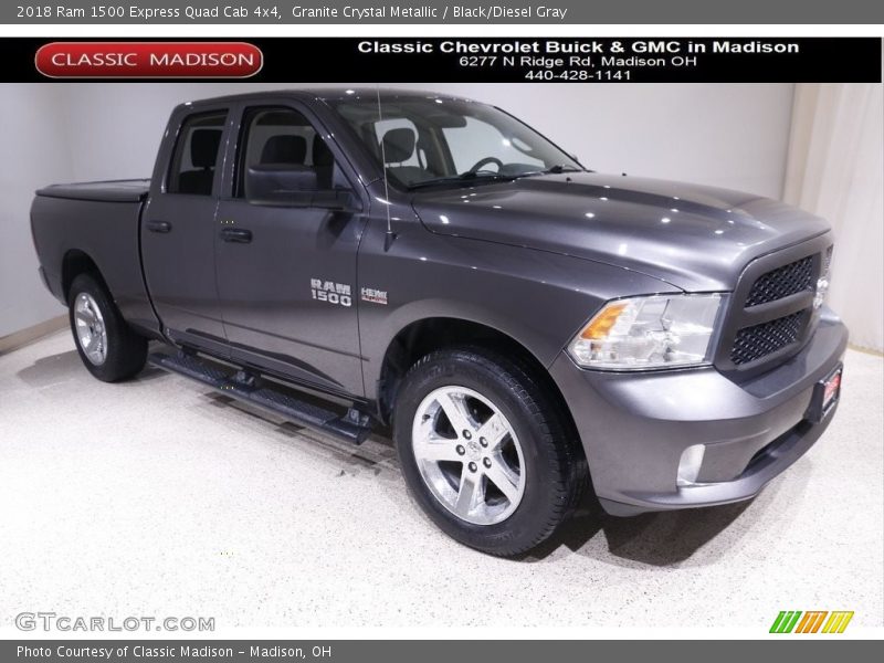 Granite Crystal Metallic / Black/Diesel Gray 2018 Ram 1500 Express Quad Cab 4x4