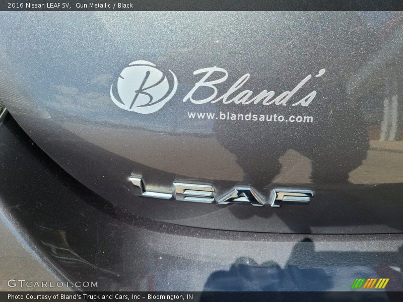 Gun Metallic / Black 2016 Nissan LEAF SV