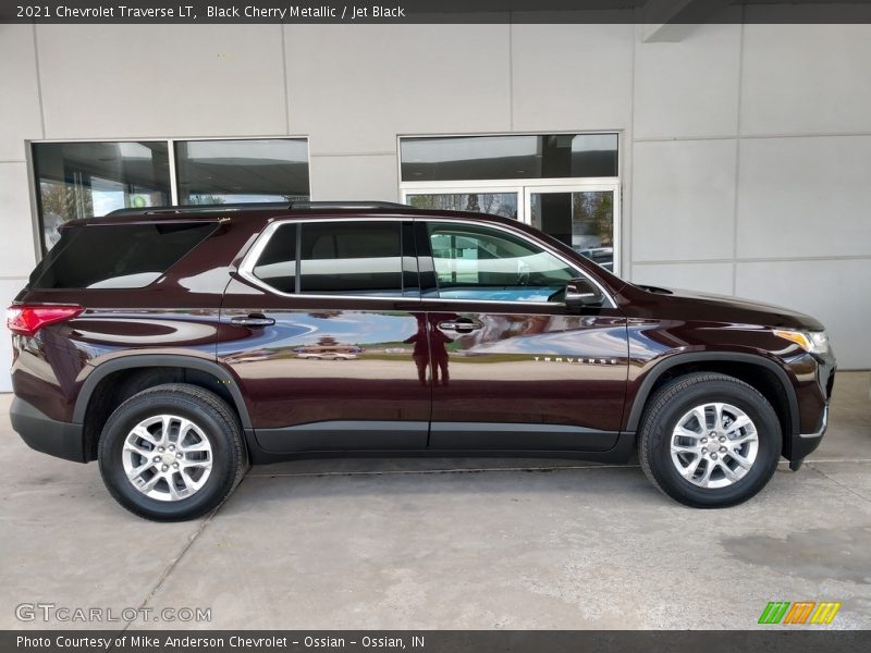 Black Cherry Metallic / Jet Black 2021 Chevrolet Traverse LT