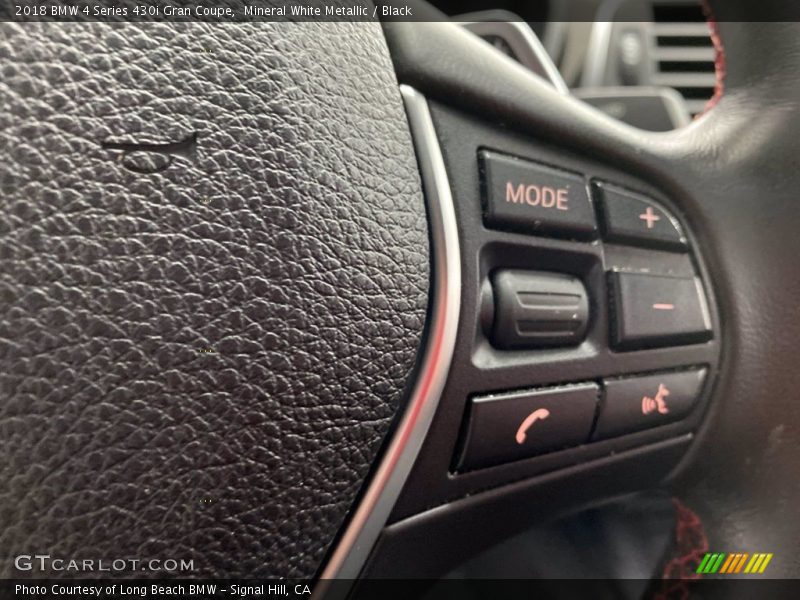 Mineral White Metallic / Black 2018 BMW 4 Series 430i Gran Coupe
