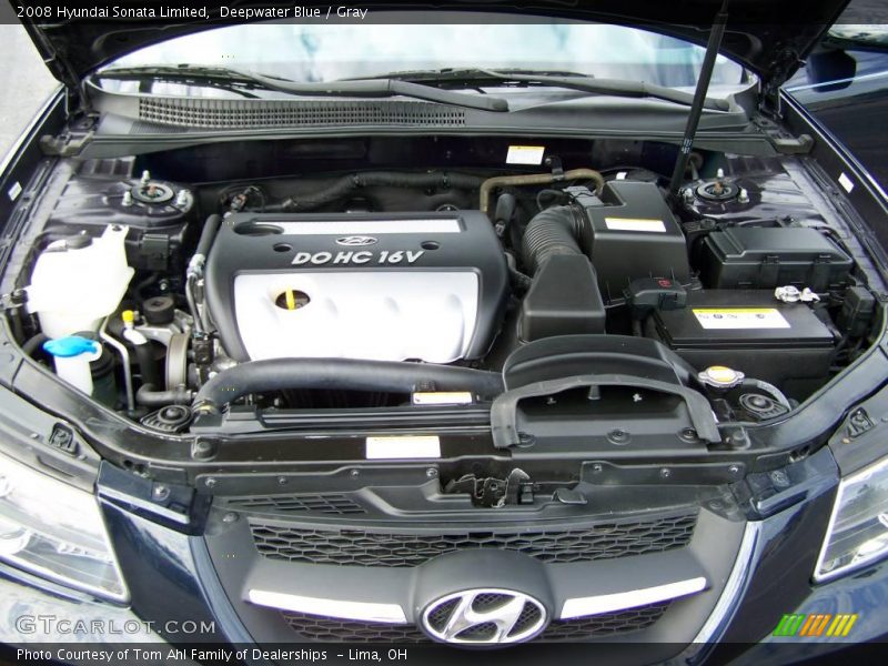 Deepwater Blue / Gray 2008 Hyundai Sonata Limited