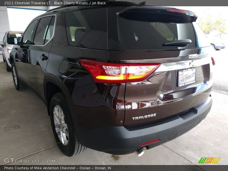 Black Cherry Metallic / Jet Black 2021 Chevrolet Traverse LT
