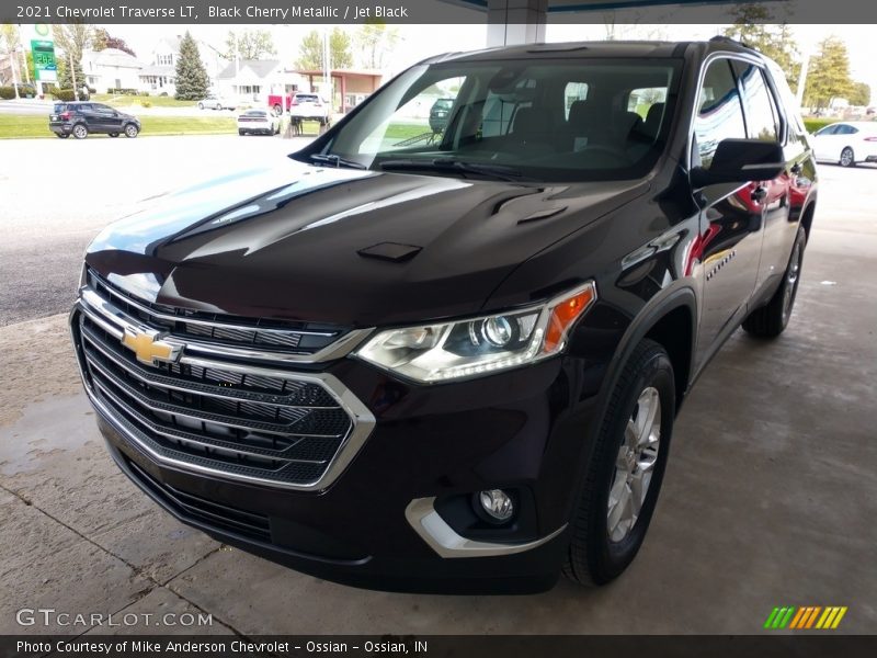 Black Cherry Metallic / Jet Black 2021 Chevrolet Traverse LT