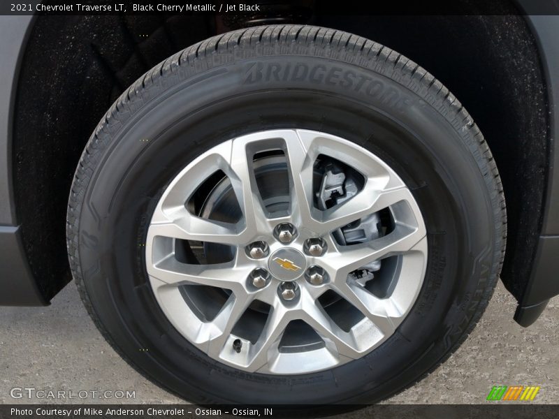 Black Cherry Metallic / Jet Black 2021 Chevrolet Traverse LT