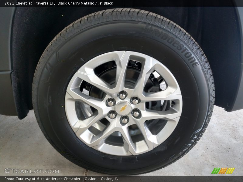 Black Cherry Metallic / Jet Black 2021 Chevrolet Traverse LT