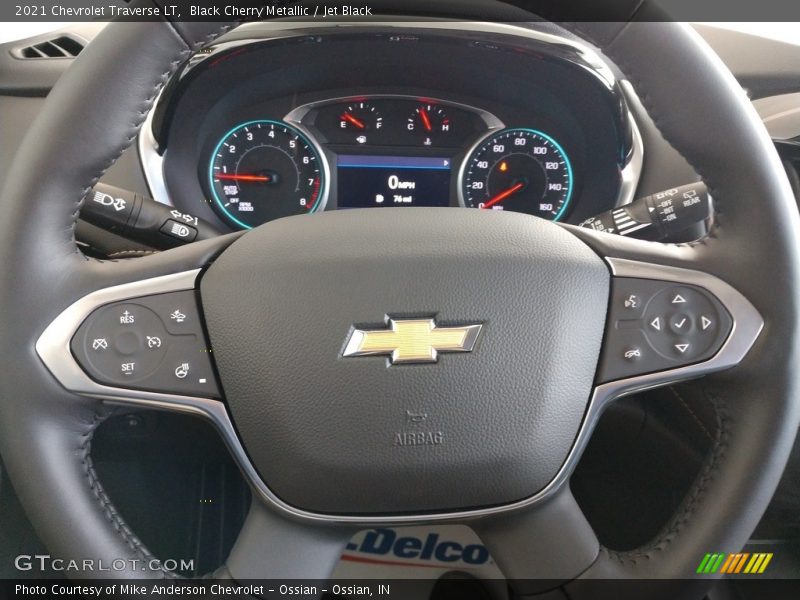 Black Cherry Metallic / Jet Black 2021 Chevrolet Traverse LT