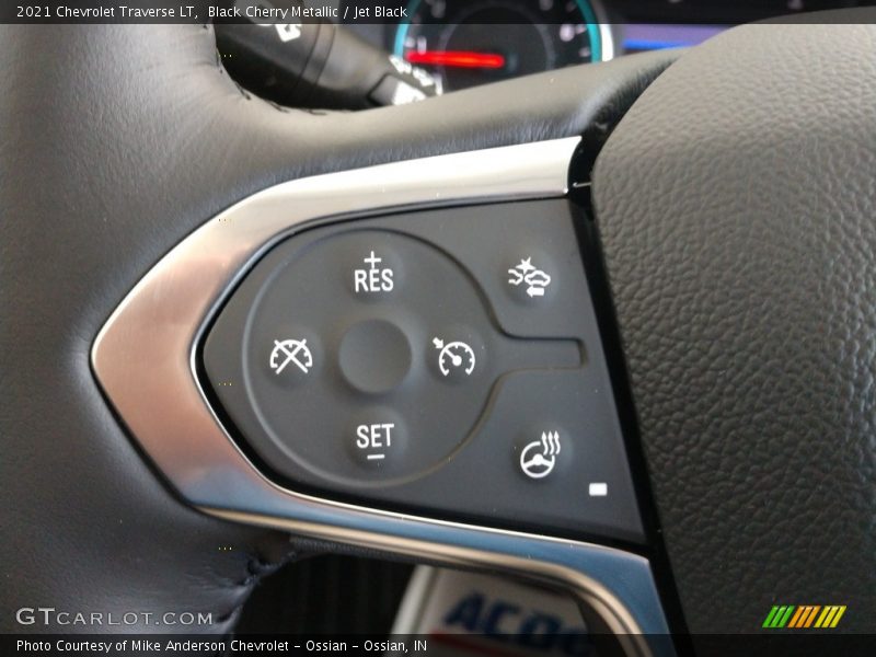 Black Cherry Metallic / Jet Black 2021 Chevrolet Traverse LT