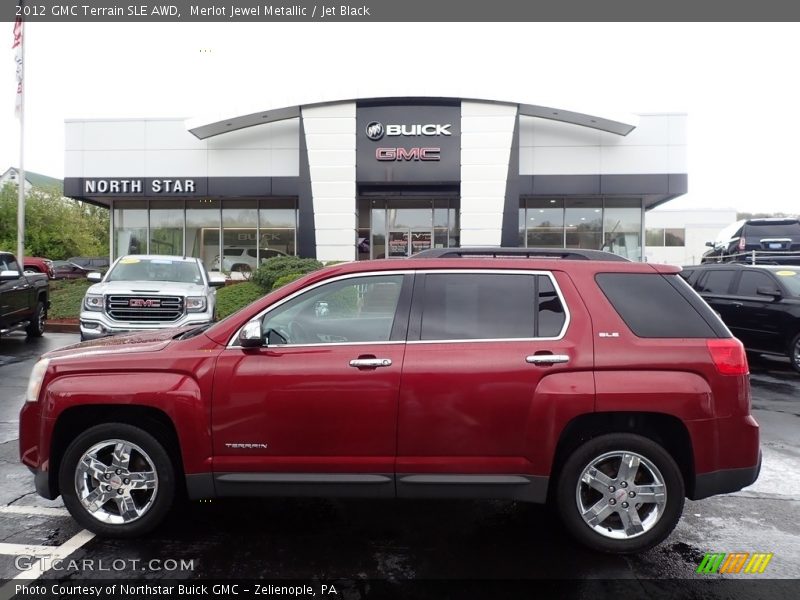 Merlot Jewel Metallic / Jet Black 2012 GMC Terrain SLE AWD