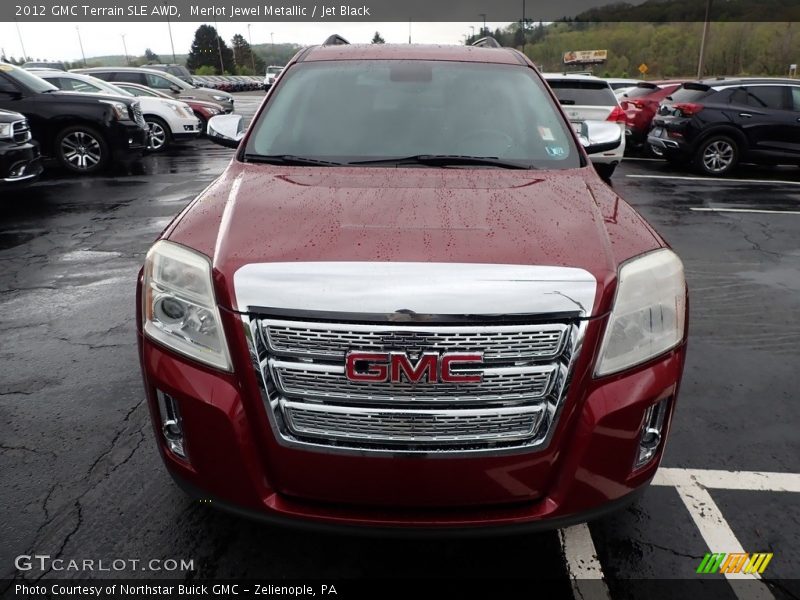 Merlot Jewel Metallic / Jet Black 2012 GMC Terrain SLE AWD