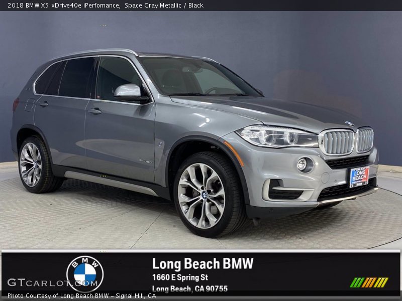 Space Gray Metallic / Black 2018 BMW X5 xDrive40e iPerfomance