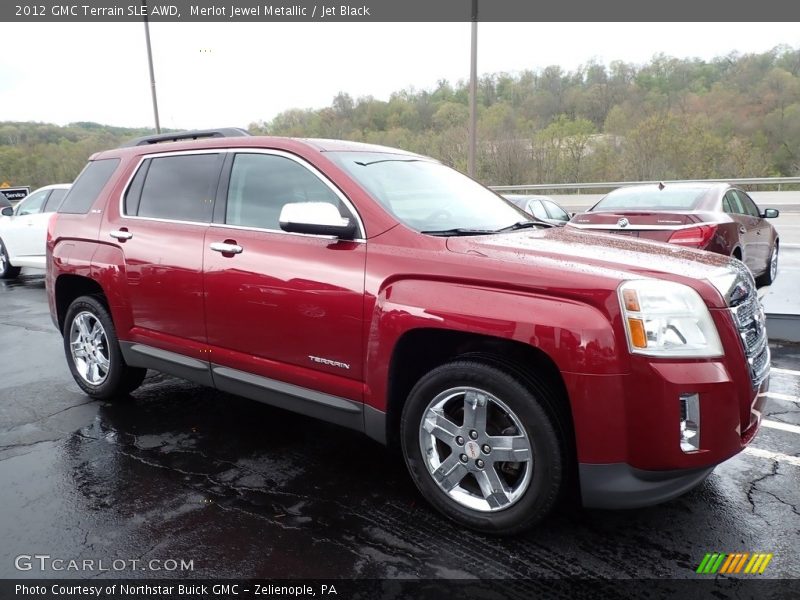 Merlot Jewel Metallic / Jet Black 2012 GMC Terrain SLE AWD