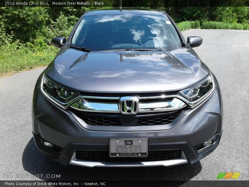Modern Steel Metallic / Black 2019 Honda CR-V EX-L