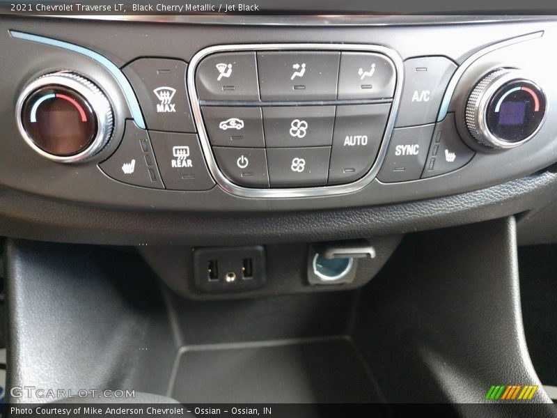 Black Cherry Metallic / Jet Black 2021 Chevrolet Traverse LT