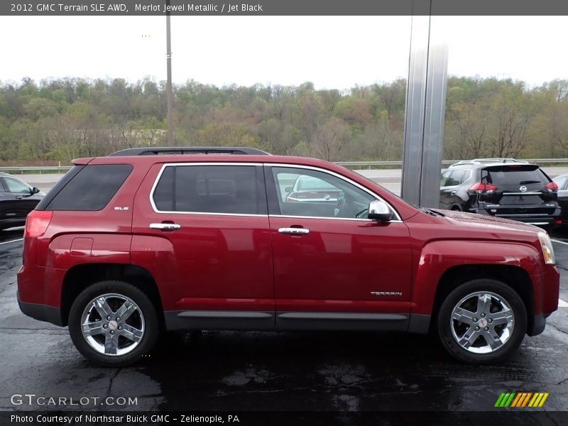 Merlot Jewel Metallic / Jet Black 2012 GMC Terrain SLE AWD