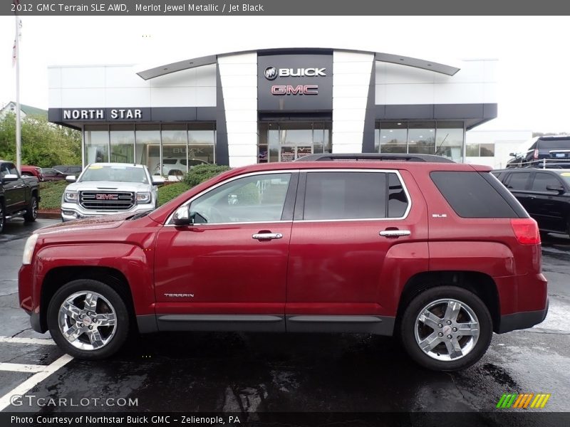 Merlot Jewel Metallic / Jet Black 2012 GMC Terrain SLE AWD