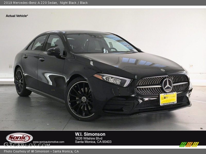 Night Black / Black 2019 Mercedes-Benz A 220 Sedan