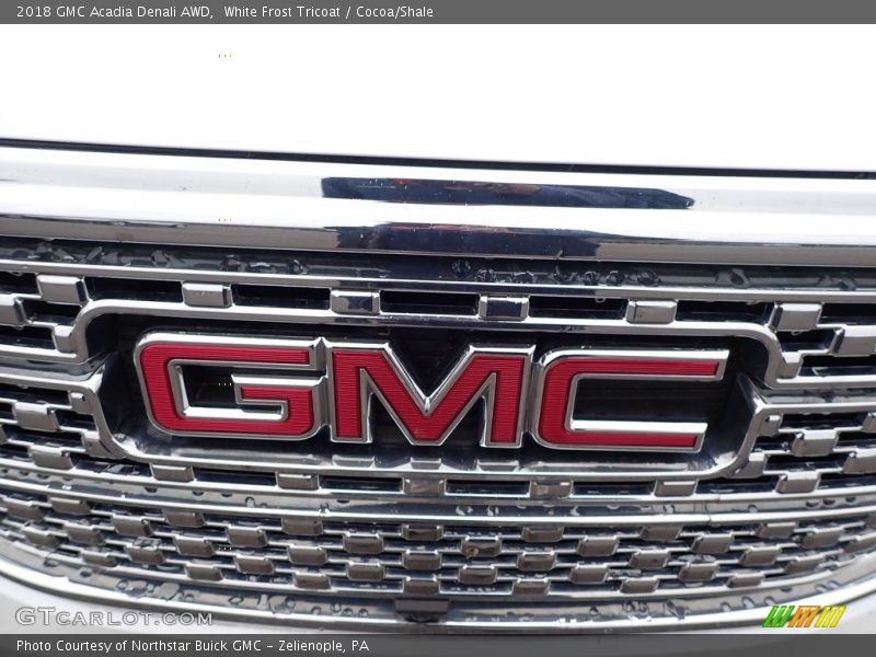 White Frost Tricoat / Cocoa/Shale 2018 GMC Acadia Denali AWD