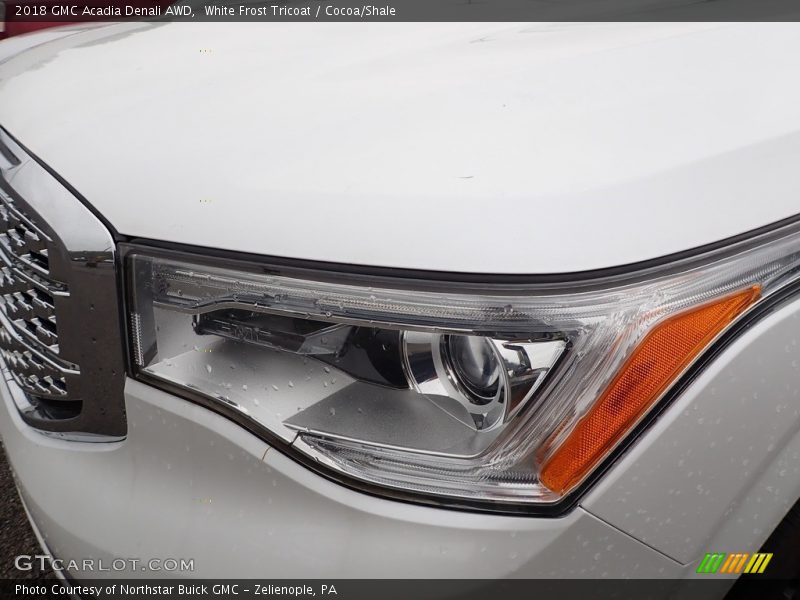 White Frost Tricoat / Cocoa/Shale 2018 GMC Acadia Denali AWD