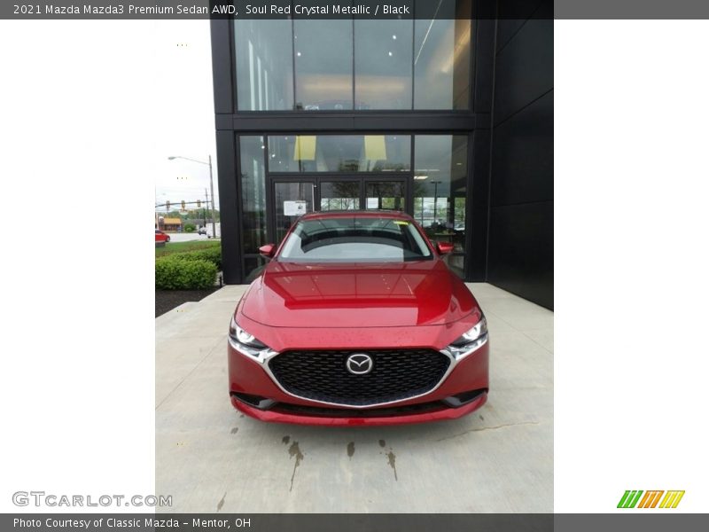 Soul Red Crystal Metallic / Black 2021 Mazda Mazda3 Premium Sedan AWD