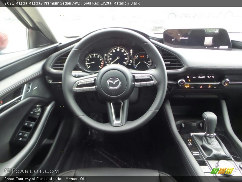 Soul Red Crystal Metallic / Black 2021 Mazda Mazda3 Premium Sedan AWD