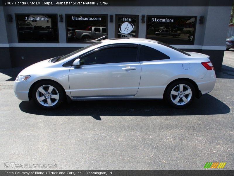 Alabaster Silver Metallic / Gray 2007 Honda Civic EX Coupe