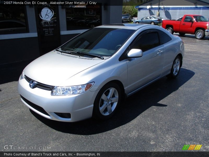 Alabaster Silver Metallic / Gray 2007 Honda Civic EX Coupe