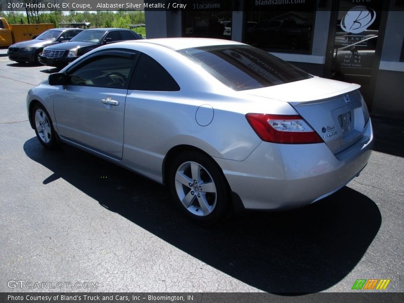 Alabaster Silver Metallic / Gray 2007 Honda Civic EX Coupe