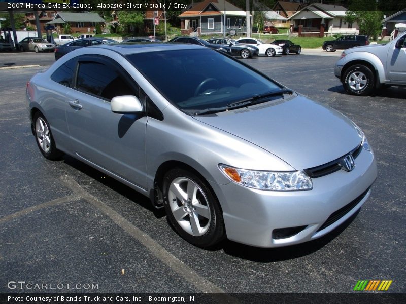 Alabaster Silver Metallic / Gray 2007 Honda Civic EX Coupe